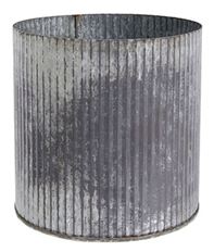 POT 5X5" NORAH GALVANIZED