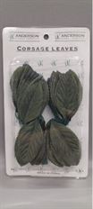 CORSAGE LEAF 2 1/8" MOSS GRN 100/PK