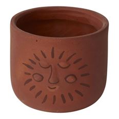 POTTERY SUN 3.5X4.25" CLAY