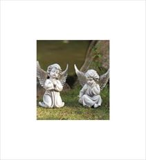 STATUE CHERUB 6" 2 ASST WHITE