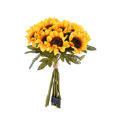 SUNFLOWER 8" BUNDLE YEL 12 STEM
