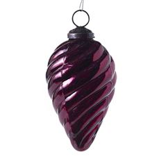 ORN GLASS 2.25X4.25" SUITE RED