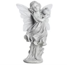 STATUE GARDEN FAIRY 17.9" GRAY WW
