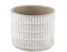 POT 3.5"H 4"D GRAY WASH