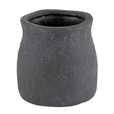 POTTERY VASE 4X4" MATTE BLACK