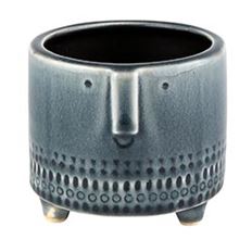 POTTERY CRACKLED 3.25" GREEN