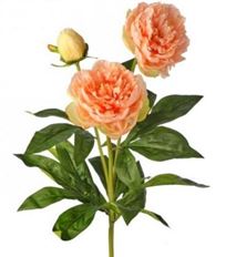 PEONY SPRAY X3 30" PEACH