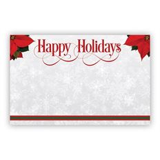 CARD HAPPY HOLIDAYS 50/PKG