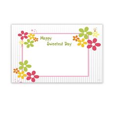 CARD SWEETEST DAY FLOWERS 50/PKG