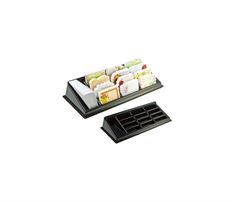 CARD RACK 12 SLOTS BLACK PLASTIC