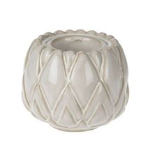 TEALIGHT ARTICHOKE 8 CM WHITE