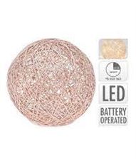 BALL W/20LED 20CM GOLD