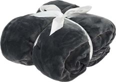 BLANKET PLUSH 170X130CM GRAY