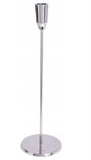 CANDLEHOLDER METAL 34CM SILVER
