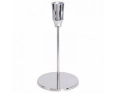 CANDLEHOLDER METAL19CM SILVER