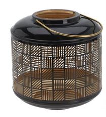 LANTERN W/HANDLE METAL 23CM BLACK
