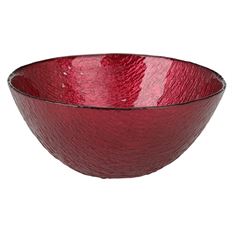 BOWL GLASS 15CM RED