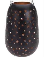 LANTERN METAL 30CM BLACK/GOLD