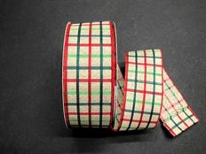 RIBBON 2.5"X50Y WOVEN TRELLIS MIXED