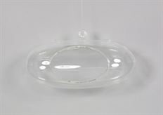 BALL 12X6" OVAL HANGING CLEAR