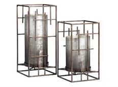 CANDLE HOLDER SET/2 METAL