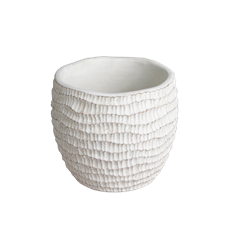 CERAMIC MINIPOT ALGA 13.5CM WHITE