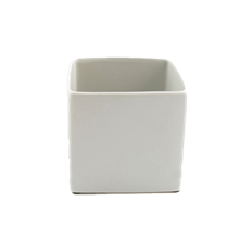 CERAMIC SQUARE POT 11CM SHINY WHITE
