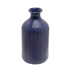 CERAMIC BOTTLE 9" BLUE