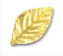 CORSAGE LEAVES 2 1/4" GOLD 50/PK