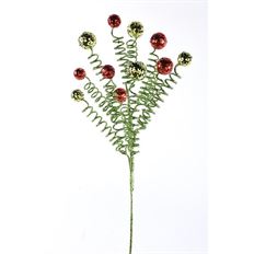 SPRAY 22&quot; GLT SEQUIN RED GREEN