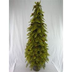 PAINTED CEDAR TREE W POT GREEN