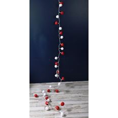 GARLAND POM POM 6' LIGHTED 36 LED