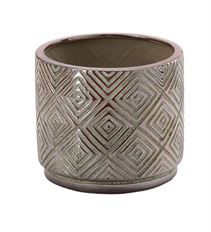 POTTERY 6" BRONZE/GREEN