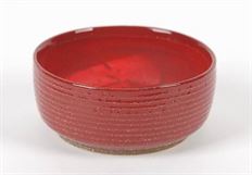 CERAMIC BOWL 16X7CM BRICK RED