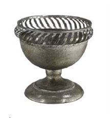 METAL URN 6X5.25" SILVER