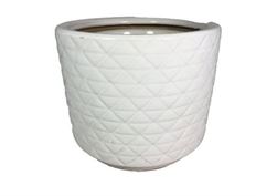 POTTERY CYLINDER SET/3 WHITE