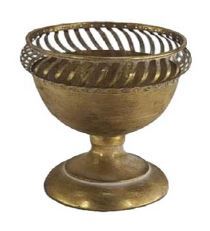 METAL URN 9" GOLD