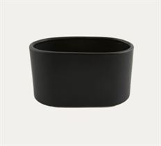 CERAMIC DBL OVAL 26CM MATTE BLACK