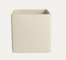 CERAMIC SQ POT 14CM MT CREAM