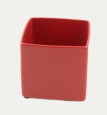 CERAMIC SQUARE 11CM MATTE RED
