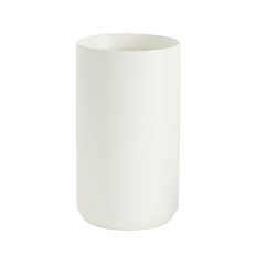 POTTERY CYLINDER  8"X4.5"  WHITE