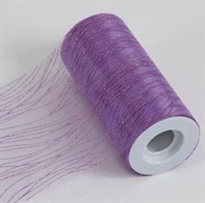 ORGANZA STRIPE SPKL 6" LAVEND 25/YD