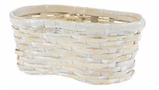 BASKET PEANUT 4.5" POT X2 WHITEWASH