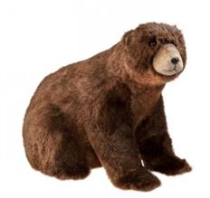 BEAR SITTING 20" BROWN