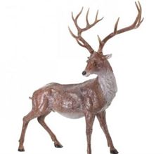 DEER BUCK STANDING 30" NAT/FROST