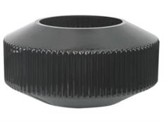 GLASS BOWL ROTUNDA 6X10.5" BLACK