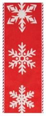RIBBON FLURRIES W #9X10YD RED/WHT