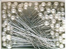 PIN CORSAGE 2.5" PEARL WHITE 144/PK