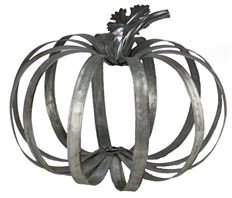 PUMPKIN GALVANIZED 11.75X8.75" GREY