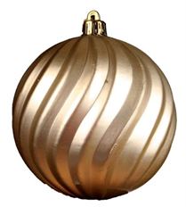 ORN BALL SWIRL VP 150MM MT GOLD